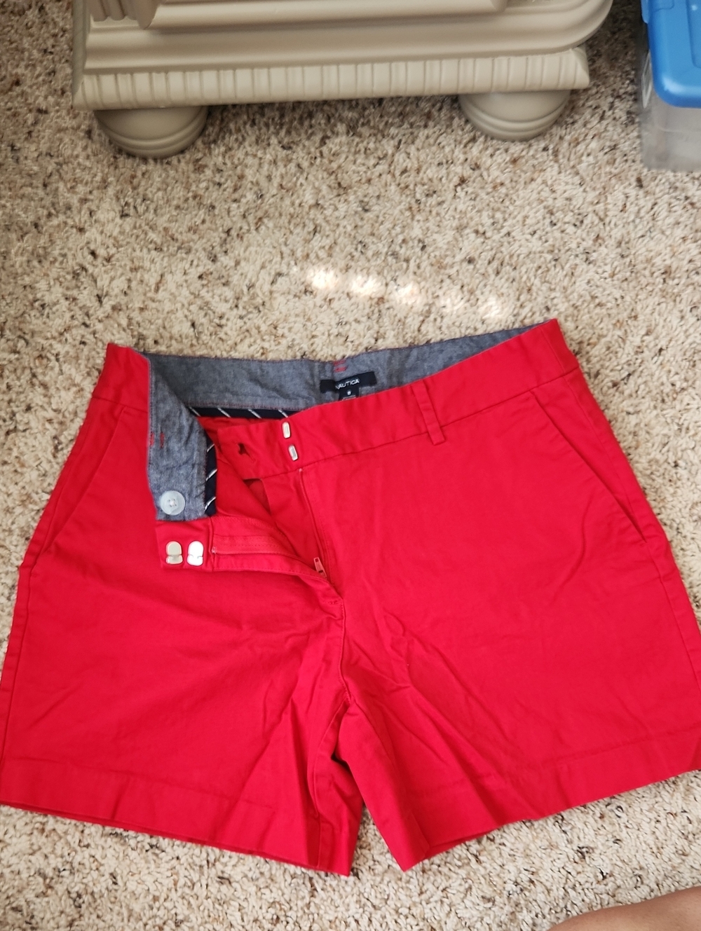 Nautica Women's Red Chino Shorts